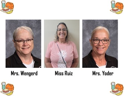 Pictures of Mrs. Wengerd, Miss Ruiz, and Mrs. Yoder