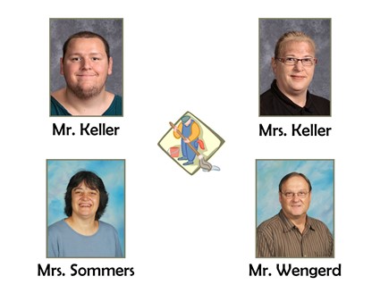 Pictures of Mr. Keller, Mrs. Keller, Mrs. Sommers, and Mr. Wengerd